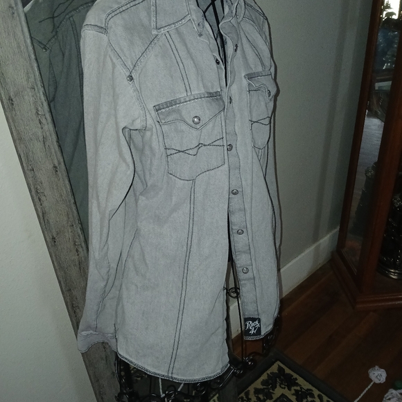 Gray Button-Up Jacket - Picture 2 of 4